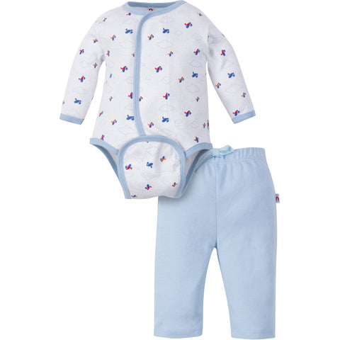 Boy Aeroplane Bodysuit Set