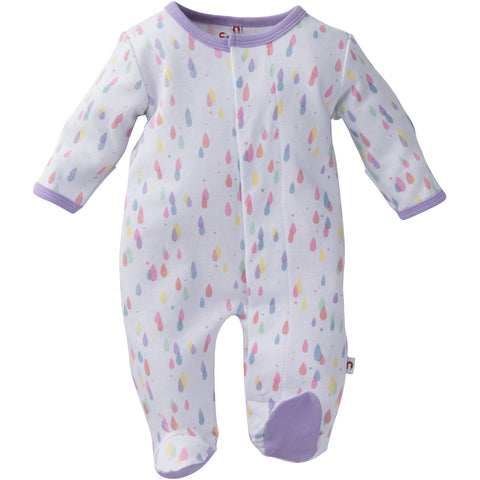 Raindrops Footie Lavendar